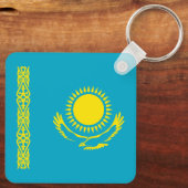 Vlag van Kazachstan Sleutelhanger (Achterkant)