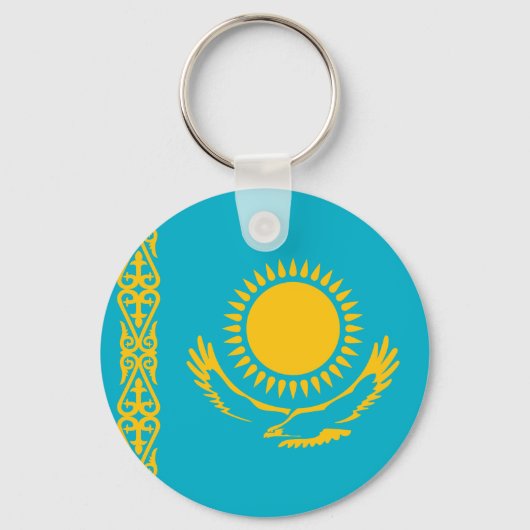 Vlag van Kazachstan Sleutelhanger (Voorkant)