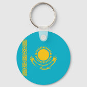 vlag van Kazachstan Sleutelhanger (Voorkant)