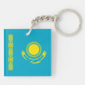 Vlag van Kazachstan Sleutelhanger (Achterkant)
