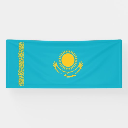 Vlag van Kazachstan Spandoek (Horizontaal)