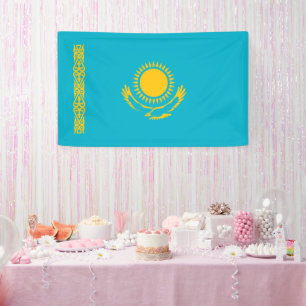 vlag van Kazachstan Spandoek