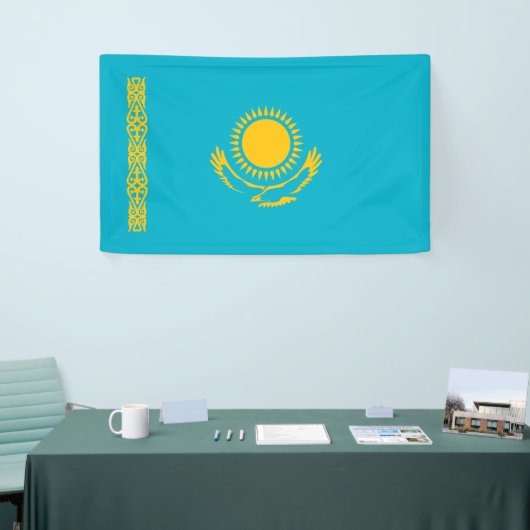 vlag van Kazachstan Spandoek (Beurs)