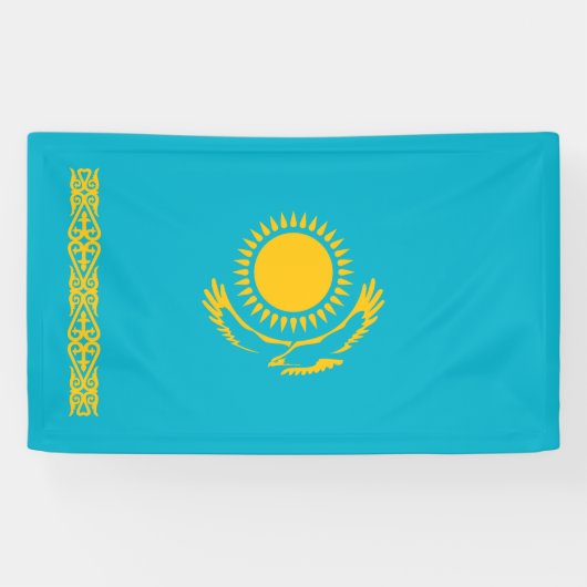 vlag van Kazachstan Spandoek (Horizontaal)