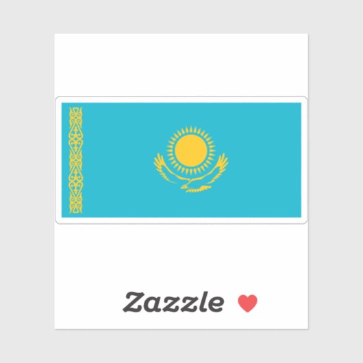 Vlag van Kazachstan Sticker (Vel)