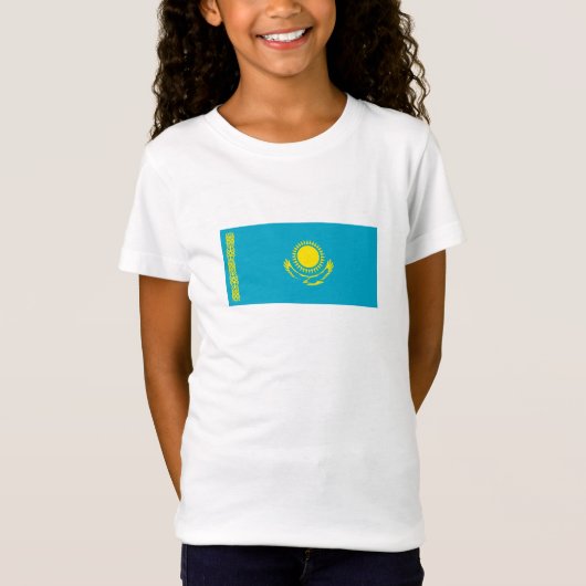 Vlag van Kazachstan T-shirt (Voorkant)