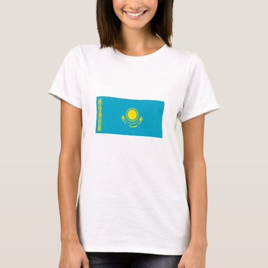Vlag van Kazachstan T-shirt (Voorkant)