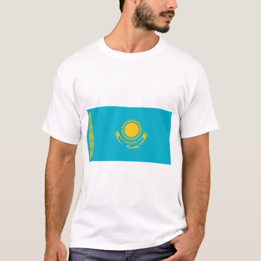 Vlag van Kazachstan T-shirt (Voorkant)