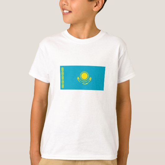 Vlag van Kazachstan T-shirt (Voorkant)