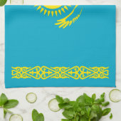 Vlag van Kazachstan Theedoek (Gevouwen)
