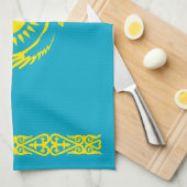 Vlag van Kazachstan Theedoek (Quarter Fold)