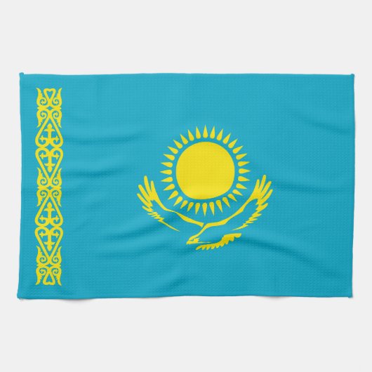 Vlag van Kazachstan Theedoek (Horizontaal)