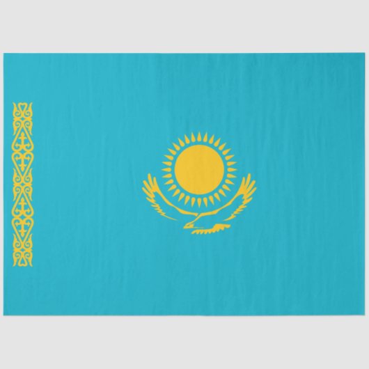 Vlag van Kazachstan Tissuepapier (Voorkant)
