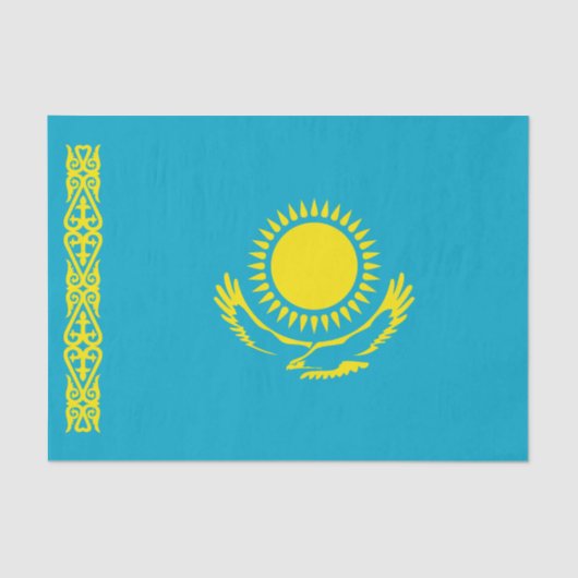 Vlag van Kazachstan Tissuepapier (Voorkant)
