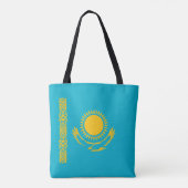 vlag van Kazachstan Tote Bag (Achterkant)