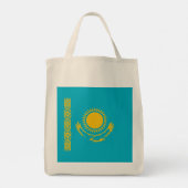 vlag van Kazachstan Tote Bag (Achterkant)