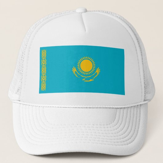 Vlag van Kazachstan Trucker Hat Pet (Voorkant)