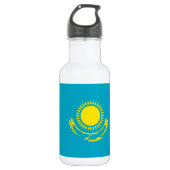 Vlag van Kazachstan Waterfles (Voorkant)