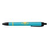 vlag van Kazachstan Zwarte Inkt Pen (Bodem)