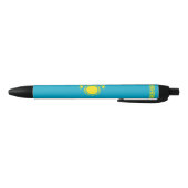 Vlag van Kazachstan Zwarte Inkt Pen (Bodem)