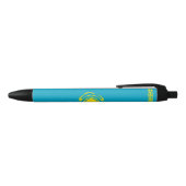 Vlag van Kazachstan Zwarte Inkt Pen (Bovenkant)