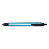 Vlag van Kazachstan Zwarte Inkt Pen (Achterkant)