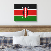 Vlag van Kenia Afrika Canvas Afdruk (Insitu (Slaapkamer))