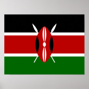 Vlag van Kenia Afrika Poster