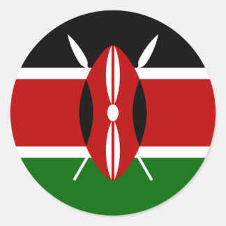 Vlag van Kenia Afrika Ronde Sticker