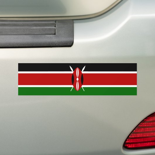 Vlag van Kenia Bumpersticker (Op auto)