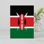 Vlag van Kenia Folie Uitnodiging (Staand Voorkant)