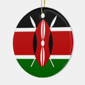 Vlag van Kenia Keramisch Ornament (Links)