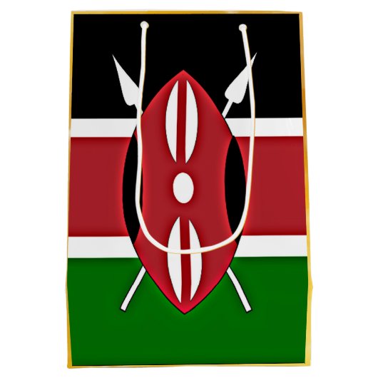 Vlag van Kenia Medium Cadeauzakje (Achterkant)