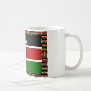 Vlag van Kenia: Met Kunstwerk Rand van Miniatuur V Koffiemok