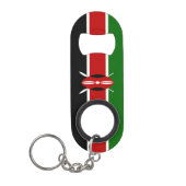 Vlag van Kenia Mini Flessenopener (Voorkant)