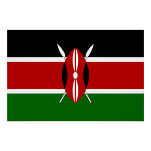 Vlag van Kenia Perfect Poster