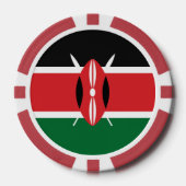 Vlag van Kenia Poker Chips (Voorkant)