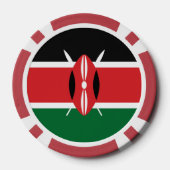 Vlag van Kenia Poker Chips (Achterkant)