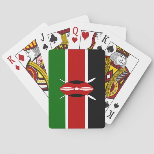 Vlag van Kenia Pokerkaarten (Achterkant)