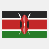 Vlag van Kenia Rechthoekige Sticker (Voorkant)
