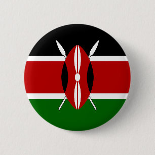 Vlag van Kenia Ronde Button 5,7 Cm