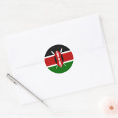 Vlag van Kenia Ronde Sticker (Envelop)