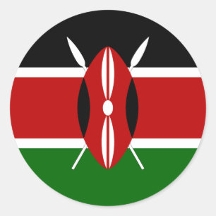 Vlag van Kenia Ronde Sticker