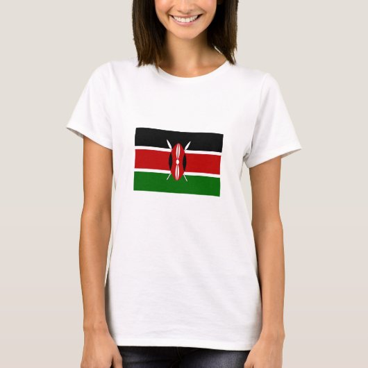 Vlag van Kenia T-shirt (Voorkant)
