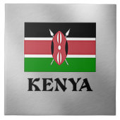 Vlag van Kenia  Tegeltje (Voorkant)