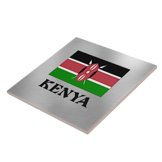 Vlag van Kenia  Tegeltje (Zijkant)