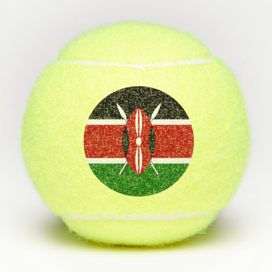 Vlag van Kenia Tennisballen (Voorkant)