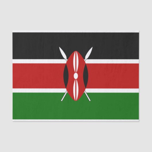 Vlag van Kenia Tissuepapier (Voorkant)