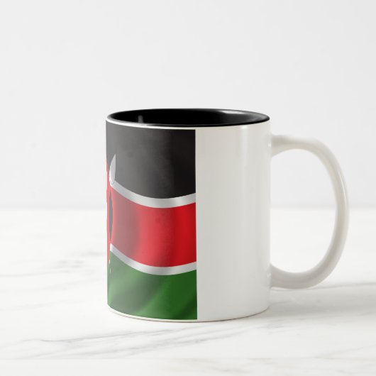 Vlag van Kenia Tweekleurige Koffiemok (Rechts)