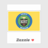 Vlag van Kent County, Michigan Sticker (Vel)